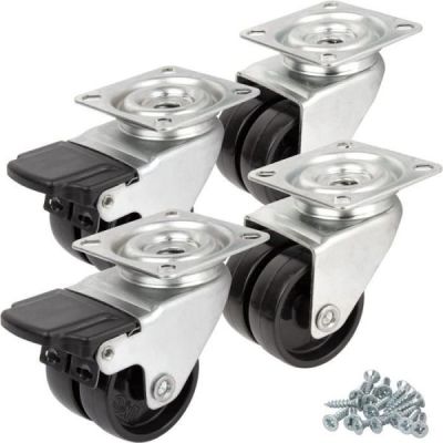 lot de 4 roulettes doubles