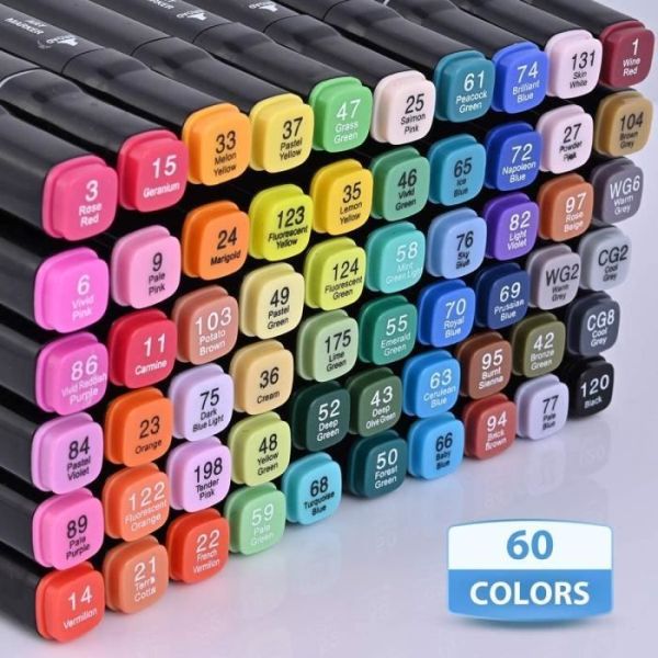 marqueurs 60 couleurs