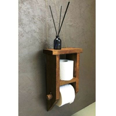 porte papier toilette bois