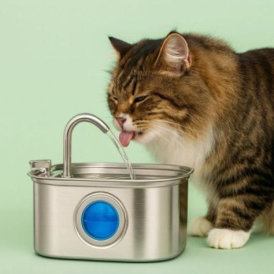 fontaine  eau pour chat avec