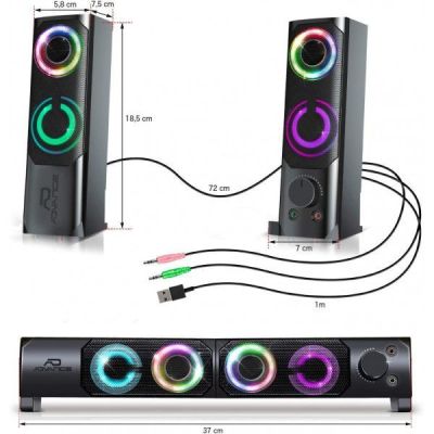 rainbow enceinte lumineuse