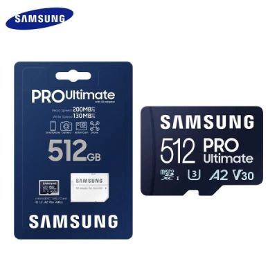 carte mémoire microsdxc samsung pro ultimate 512 go bleu