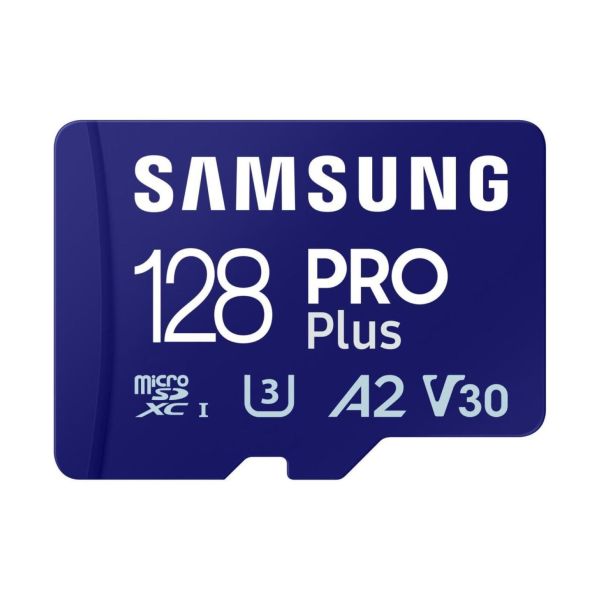 samsung pro plus mb-md128sa - carte mémoire micro sdxc - 128 go - bleu