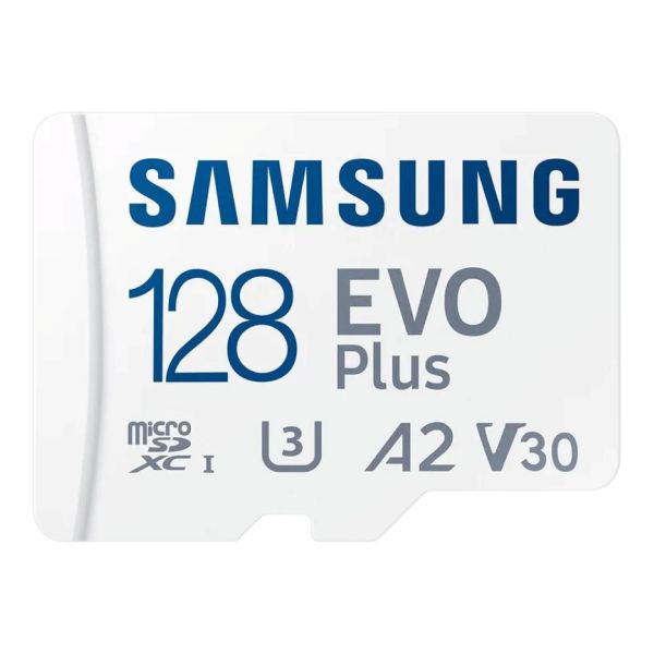 CARTE MÉMOIRE MICRO SD SAMSUNG EVO PLUS 128 GO BLANC
