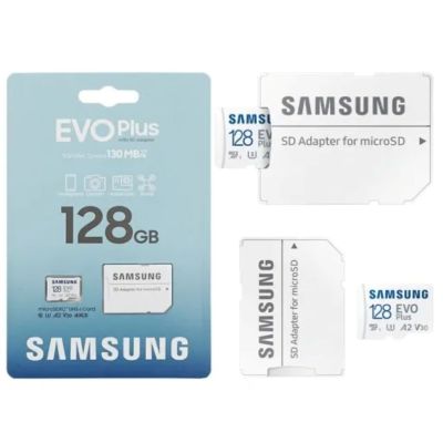 CARTE MÉMOIRE MICRO SD SAMSUNG EVO PLUS 128 GO BLANC