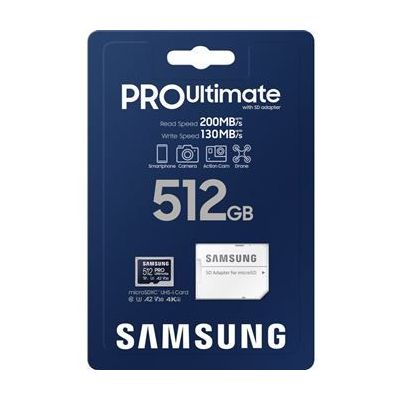 CARTE MÉMOIRE MICROSDXC SAMSUNG PRO ULTIMATE 512 GO BLEU