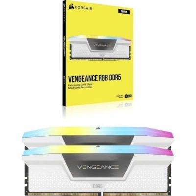 CORSAIR VENGEANCE RGB 32GB 2X16GB 6000MHZ ?L38 XMP 3.0 BLANC