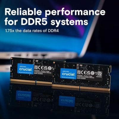 CRUCIAL RAM DDR5 32GO 5600MHZ SODIMM, MÉMOIRE POUR ORDINATEU
