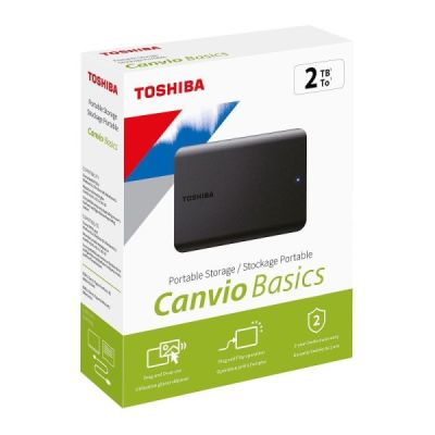DISQUE DUR EXTERNE TOSHIBA CANVIO BASICS - 2 TO - NOIR MAT