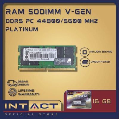 Mémoire SODIMM - 16GB - 5600Mhz - DDR5-PC44800 - Unbuffered - SRx8 - 262 pts