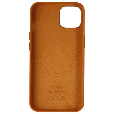 iphone 13 leather case golden brown