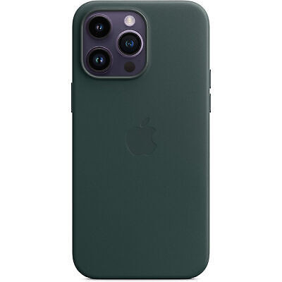 iphone 14 pro max leather case forest green