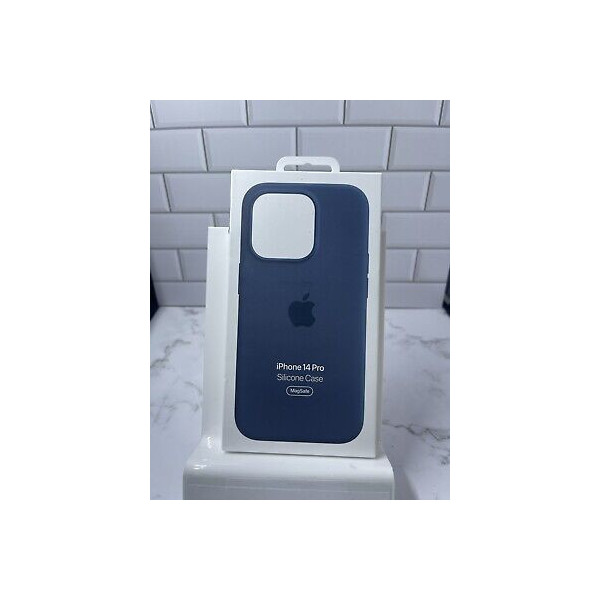 iphone 14 pro silicone case storm blue