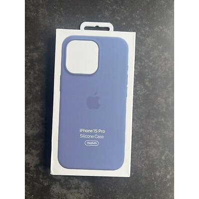 iphone 15 pro silicone case winter blue