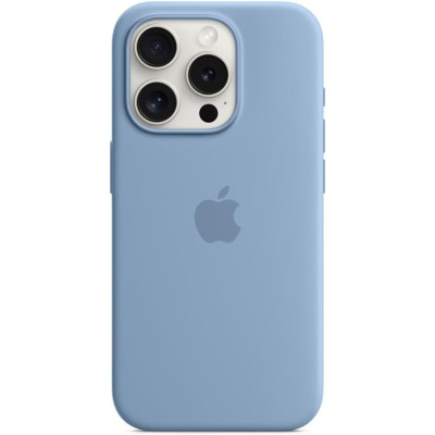 iphone 15 pro silicone case light blue