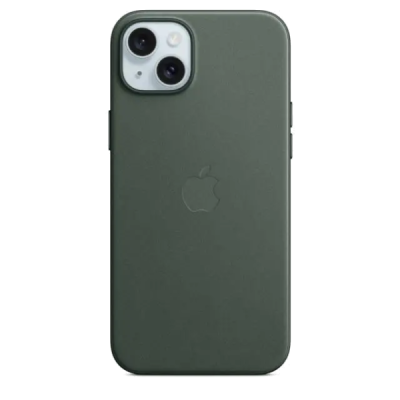 iphone 15 plus finewoven case evergreen