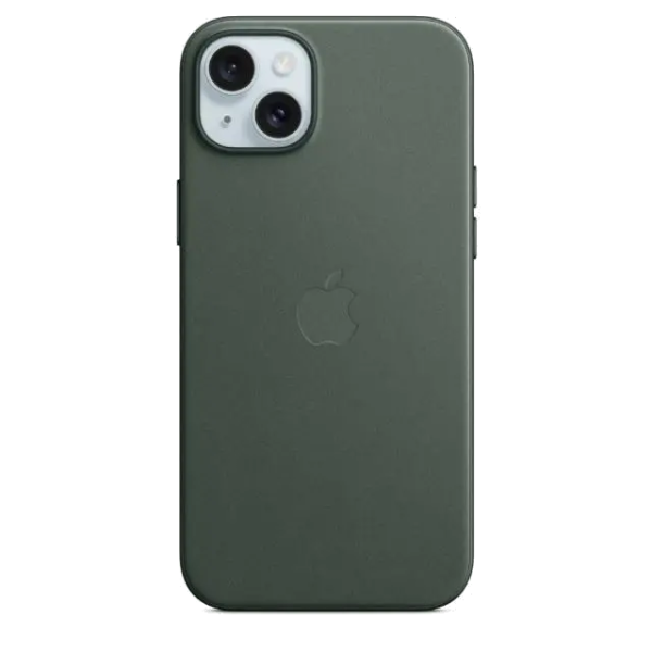 iphone 15 plus finewoven case evergreen