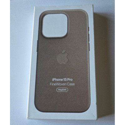 iphone 15 pro finewoven case taupe