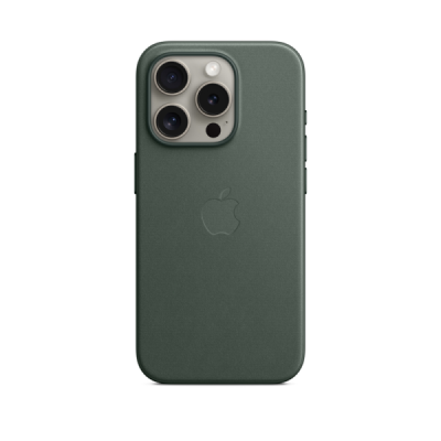 Iphone 15 pro finewoven case evergreen