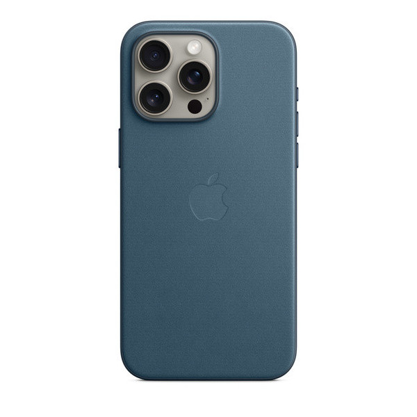 iphone 15 pro max finewoven case pacific blue