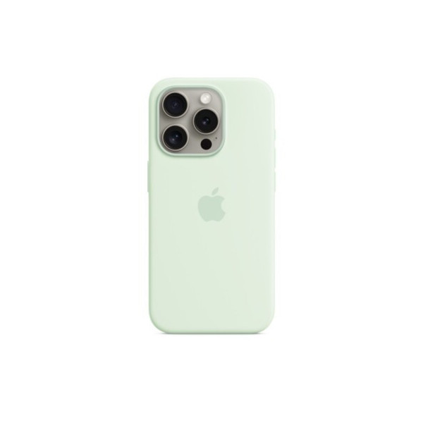 iphone 15 pro silicone case soft mint