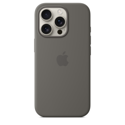 iphone 16 pro silicone case stone gray