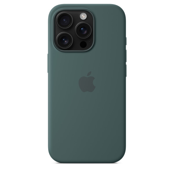 iphone 16 pro silicone case lake green