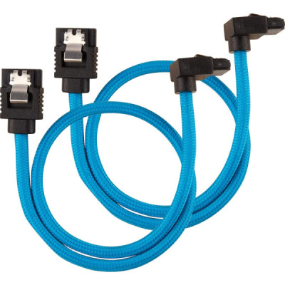 Premium Sleeved SATA 6Gbps 30cm 90° Connector Cable