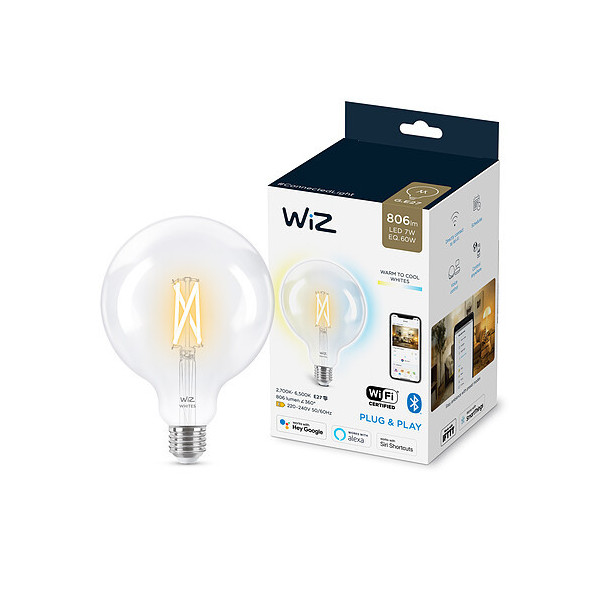 WIZ Ampoule Connectée Globe 120 Blanc Variable E27 60w