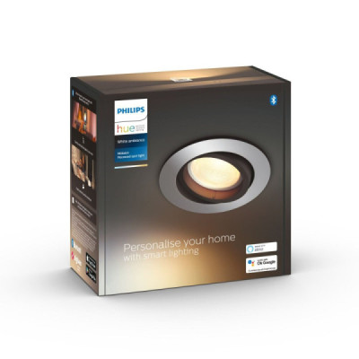 White Ambiance MILLISKIN Spot encastré rond 1x5.5W extension - Chrome (télécommande non incluse) - Bluetooth