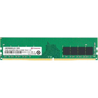 Transcend 16GB JM DDR4 2666Mhz U-DIMM 1Rx8 2Gx8 CL19 1.2V