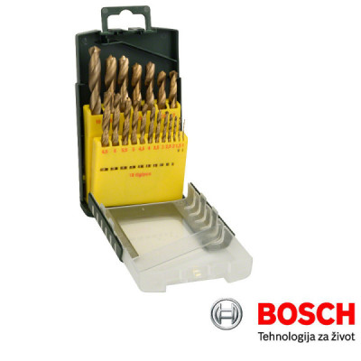 Bosch Accessories 2607017152 - Set de 19 forets à métaux HSS-Titane (1 à 10 mm) - Neuf