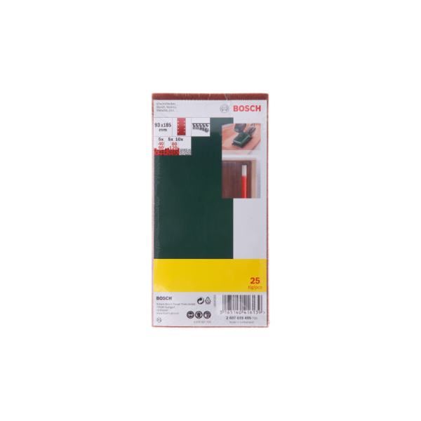 Bosch 25 pcs disques abrasifs grain 40-120 ponceuse excentrique