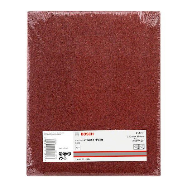 Bosch Papier abrasif C420 230x280mm P100 bois & peinture