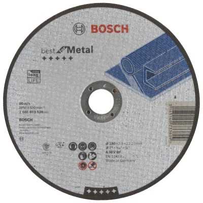 Bosch Accessories 2608603526 Disque à tronçonner métal - 125 mm - Neuf
