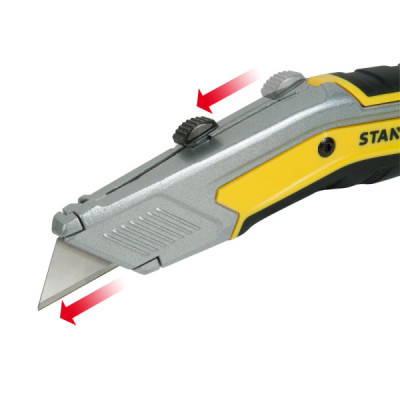 Stanley FMHT0-10288 Couteau Rétractable FATMAX - Lame intégrée, Essuie-lame, Manche Bi-matière - Neuf