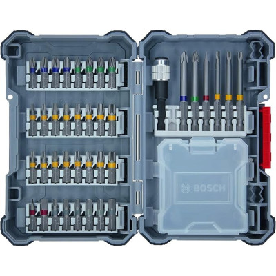 Bosch Accessories 40 pièces Kit d'embouts de tournevis - Pick and Click, Extra Durs, Porte-embouts Universel - Neuf