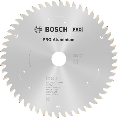Lame de scie circulaire Bosch Professional Expert pour Aluminium - 160 x 20/15,875 x 1,8 mm (52 dents)