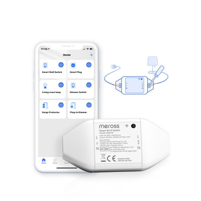 Lot de 4 Interrupteurs Connectés WiFi Meross - Alexa, Google Home, SmartThings - Commande Vocale & à Distance Lot de 4 Interrupteurs Connectés WiFi Meross - Alexa, Google Home, SmartThings - Commande Vocale & à Distance