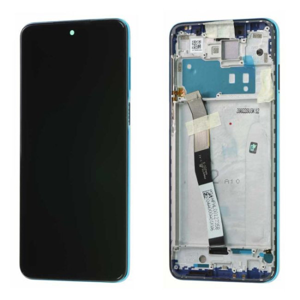 Écran Xiaomi Redmi Note 9s / Note 10 Lite / Note 9 Pro / Note 9 Pro Max / Poco M2 Pro Bleu + Châssis Origine