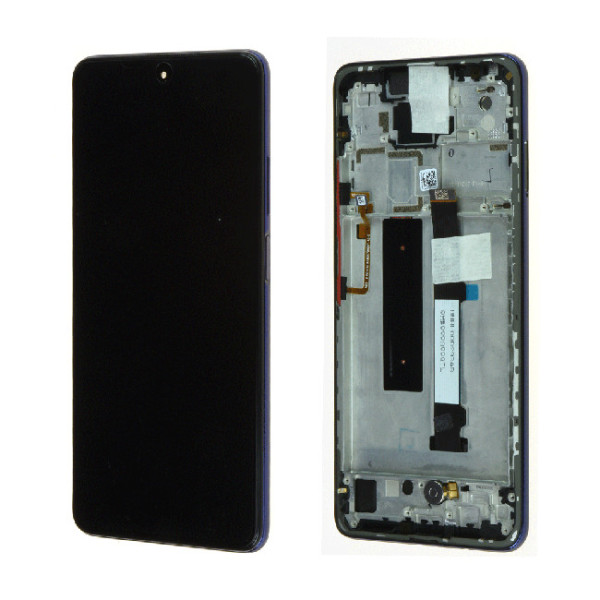 Écran Xiaomi Redmi Note 9s / Note 10 Lite / Note 9 Pro / Note 9 Pro Max / Poco M2 Pro Bleu + Châssis Origine