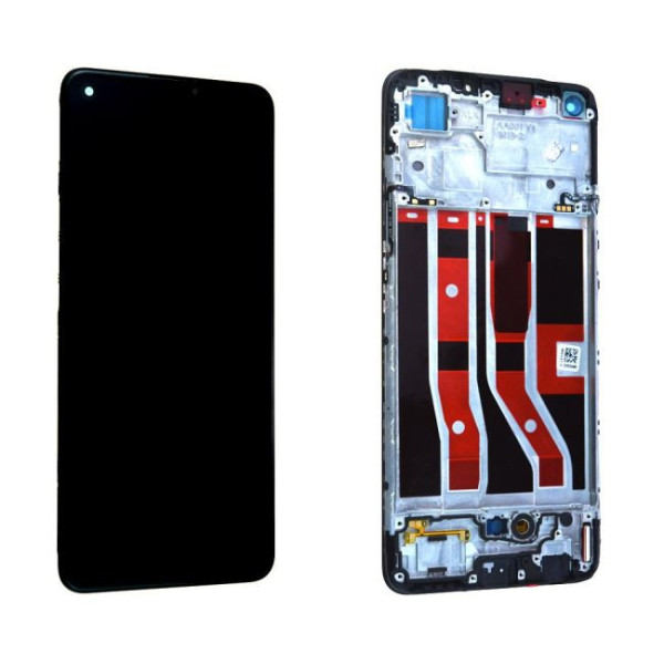 Écran Oppo F19 / A74 Noir + Châssis Origine