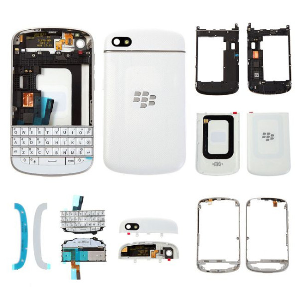Kit complet (châssis / Clavier / Cache) BlackBerry Q10 Blanc