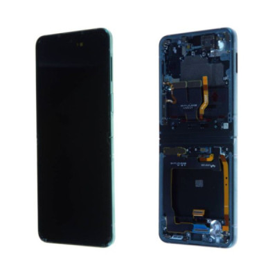 écran samsung galaxy z flip3 5g (f711b) vert + châssis origi