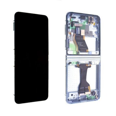 écran samsung galaxy z flip5 5g (f731b) vert d'eau + châssis