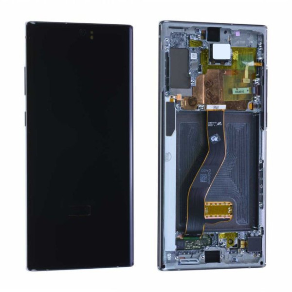 Écran Samsung Galaxy Note 10+ (N975F) Argent Stellaire + Châssis Origine
