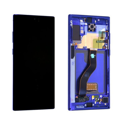 écran samsung galaxy note 10+ (n975f) bleu aura + châssis or