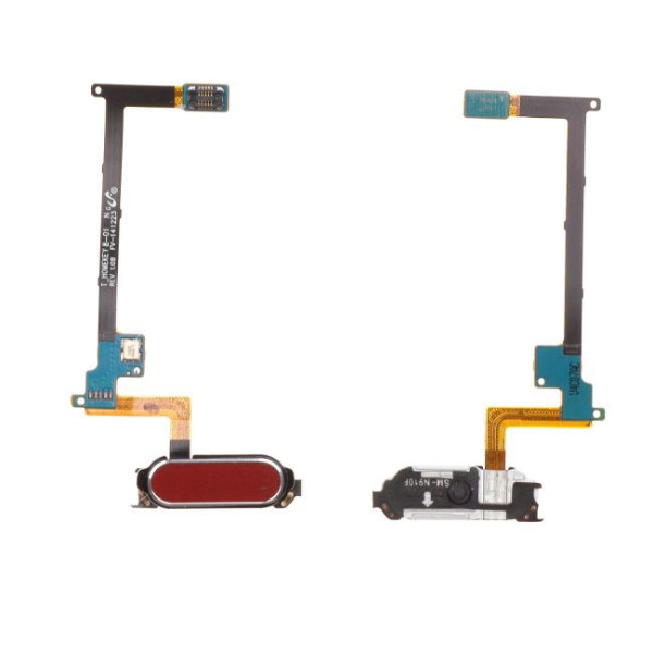 Nappe / Bouton HOME Samsung Galaxy Note 4 (N910F) Rouge