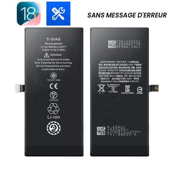 Batterie iPhone 12 Mini (Sans message d'erreur) Original Ti-DIAG