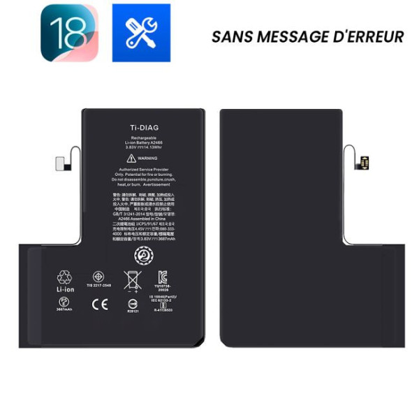 Batterie iPhone 12 Pro Max (Sans message d'erreur) Original Ti-DIAG